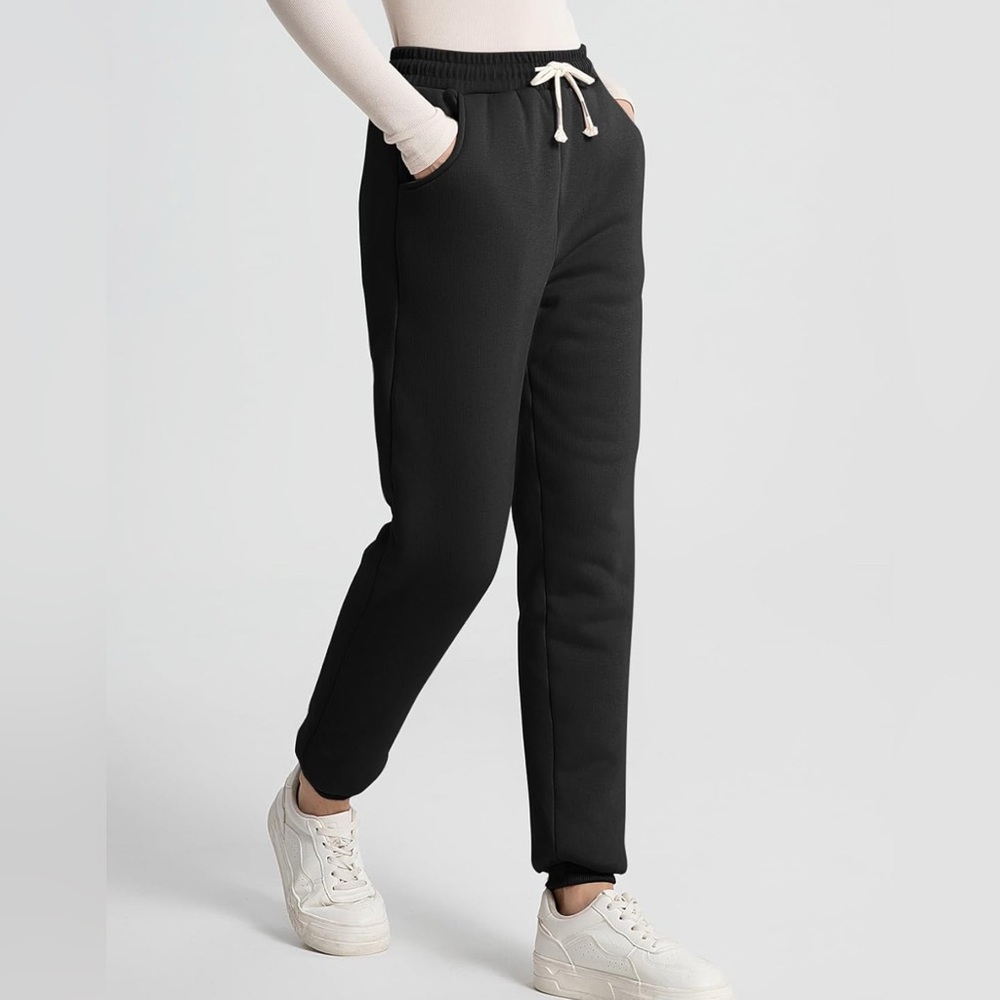 Jogger Sweatpants with Drawstring Fleece Sherpa Lined Athletic ActiveWinter Warm